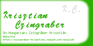 krisztian czingraber business card